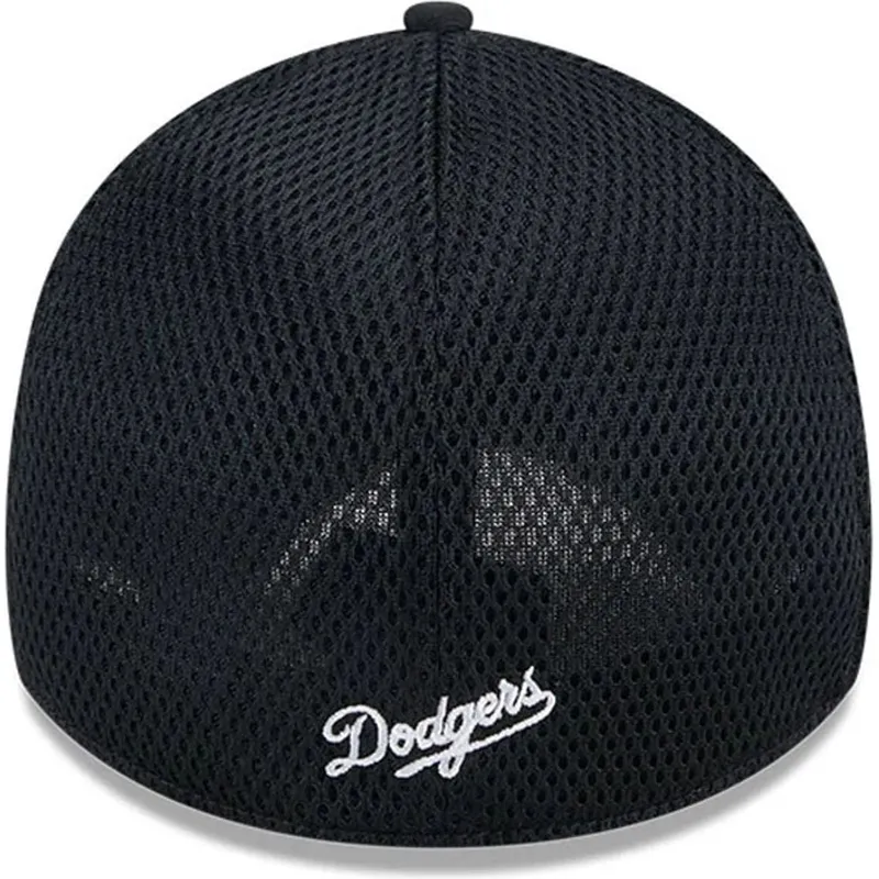 casquette-trucker-noire-ajustee-avec-logo-noir-39thirty-evergreen-neo-los-angeles-dodgers-mlb-new-era