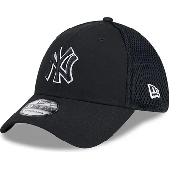 Casquette trucker noire ajustée avec logo noir 39THIRTY Evergreen Neo New York Yankees MLB New Era