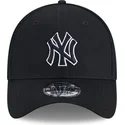 casquette-trucker-noire-ajustee-avec-logo-noir-39thirty-evergreen-neo-new-york-yankees-mlb-new-era