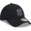 schwarze-angepasste-trucker-kappe-mit-schwarzem-logo-39thirty-evergreen-neo-der-new-york-yankees-mlb-von-new-era