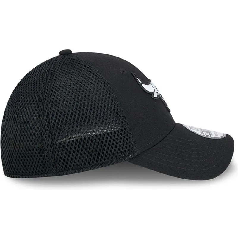 cappellino-trucker-nero-aderente-39thirty-evergreen-neo-dei-chicago-bulls-nba-di-new-era
