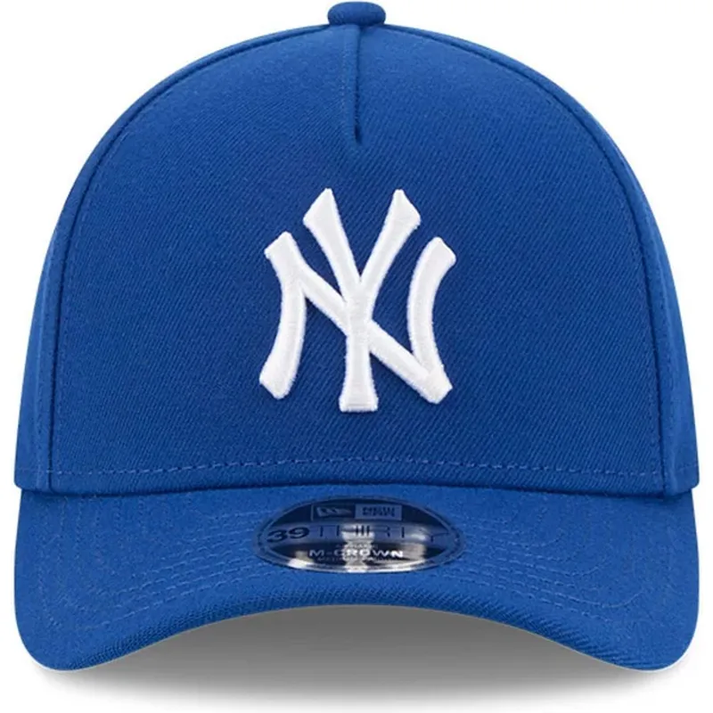 casquette-courbee-bleue-ajustee-39thirty-m-crown-a-frame-new-york-yankees-mlb-new-era