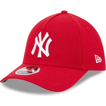 Cappellino curvo rosso regolabile 39THIRTY M-Crown A Frame dei New York Yankees MLB di New Era