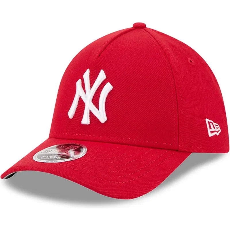 gorra-curva-roja-ajustada-39thirty-m-crown-a-frame-de-new-york-yankees-mlb-de-new-era
