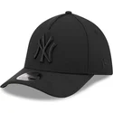 schwarze-gebogene-verstellbare-kappe-mit-schwarzem-logo-39thirty-m-crown-a-frame-von-new-york-yankees-mlb-von-new-era