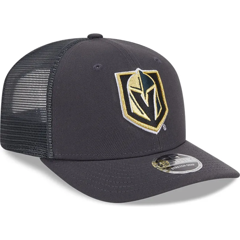 casquette-trucker-grise-9seventy-stretch-snap-evergreen-vegas-golden-knights-nhl-new-era