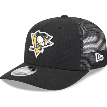 Șepci curbată camionagiu negru snapback 9SEVENTY Stretch Snap Evergreen de Pittsburgh Penguins NHL de New Era