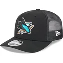 casquette-trucker-noire-9seventy-stretch-snap-evergreen-san-jose-sharks-nhl-new-era