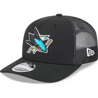 Casquette trucker noire 9SEVENTY Stretch Snap Evergreen San Jose Sharks NHL New Era