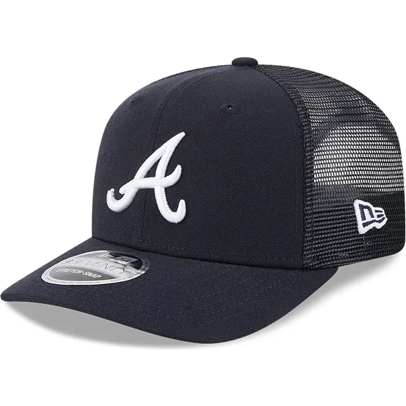 morkbla-trucker-keps-9seventy-stretch-snap-evergreen-fran-atlanta-braves-mlb-av-new-era