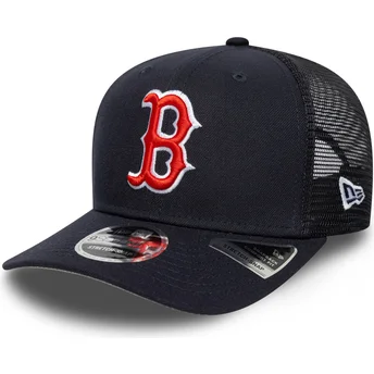 Cappellino trucker blu navy 9SEVENTY Stretch Snap Evergreen di Boston Red Sox MLB di New Era