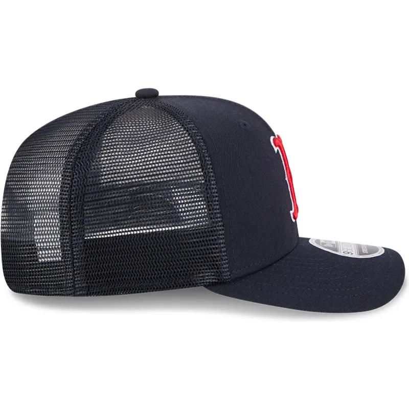 cappellino-trucker-blu-navy-9seventy-stretch-snap-evergreen-di-boston-red-sox-mlb-di-new-era