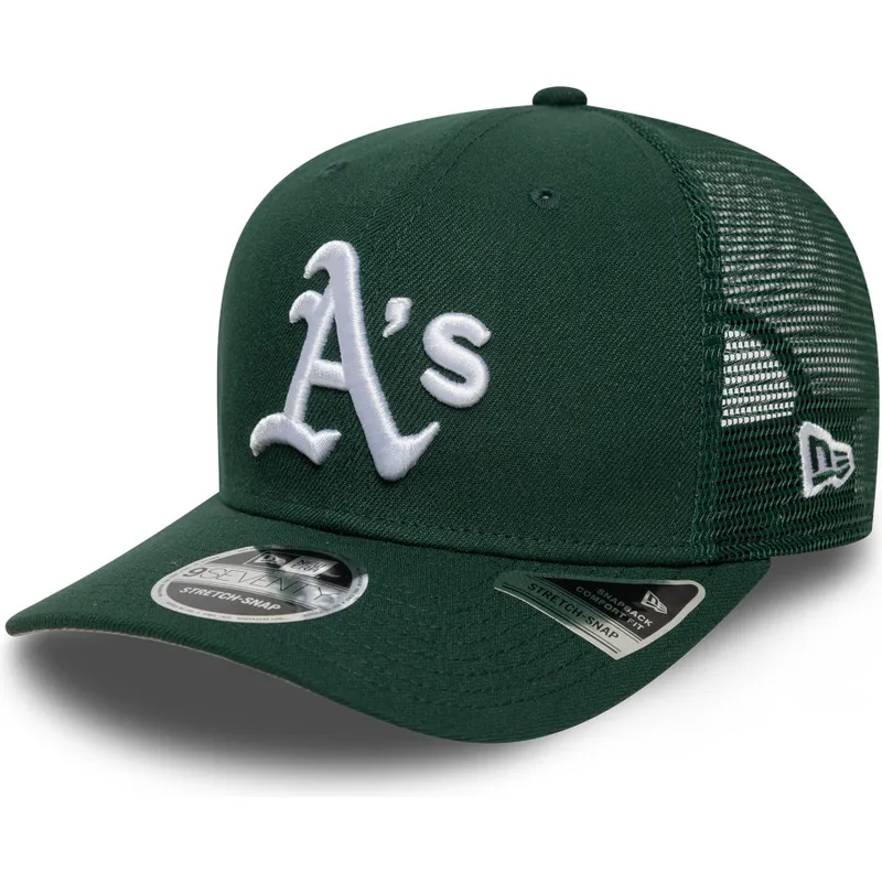 gron-trucker-keps-9seventy-stretch-snap-evergreen-oakland-athletics-mlb-fran-new-era