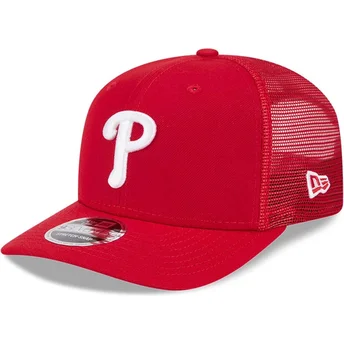 Röd trucker-keps 9SEVENTY Stretch Snap Evergreen Philadelphia Phillies MLB från New Era