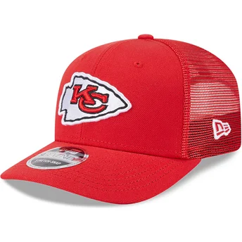 Șepci curbată camionagiu roșu snapback 9SEVENTY Stretch Snap Evergreen de Kansas City Chiefs NFL de New Era