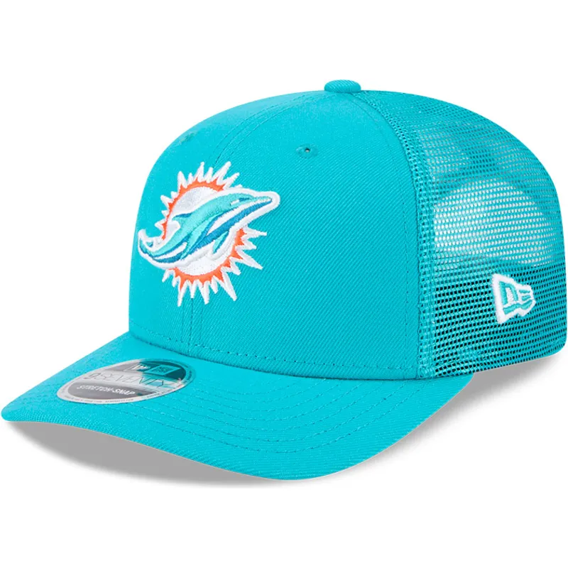 casquette-trucker-bleue-9seventy-stretch-snap-evergreen-miami-dolphins-nfl-new-era