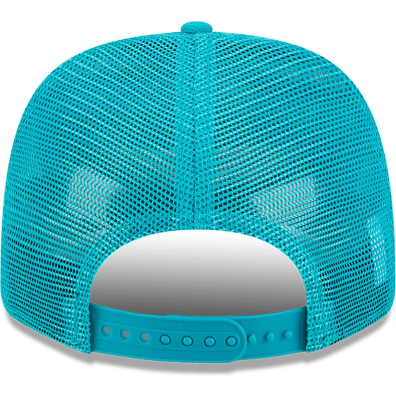 casquette-trucker-bleue-9seventy-stretch-snap-evergreen-miami-dolphins-nfl-new-era