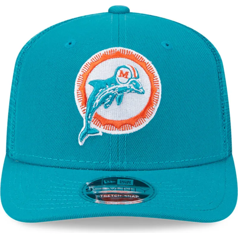epci-curbata-albastru-snapback-9seventy-stretch-snap-evergreen-helmet-de-miami-dolphins-nfl-de-new-era