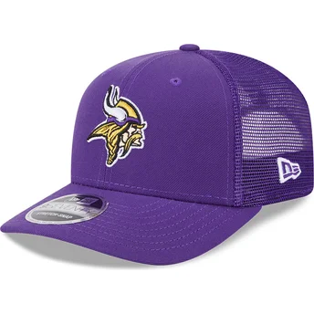 Cap curbată violet snapback 9SEVENTY Stretch Snap Evergreen de Minnesota Vikings NFL de New Era