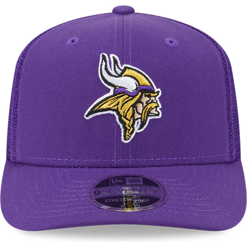 violette-trucker-kappe-9seventy-stretch-snap-evergreen-der-minnesota-vikings-nfl-von-new-era