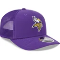 new-era-9seventy-stretch-snap-evergreen-minnesota-vikings-nfl-purple-trucker-hat