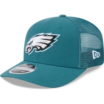 Cap curbată green snapback 9SEVENTY Stretch Snap Evergreen de Philadelphia Eagles NFL de New Era