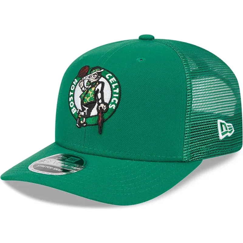 grune-trucker-kappe-9seventy-stretch-snap-evergreen-der-boston-celtics-nba-von-new-era
