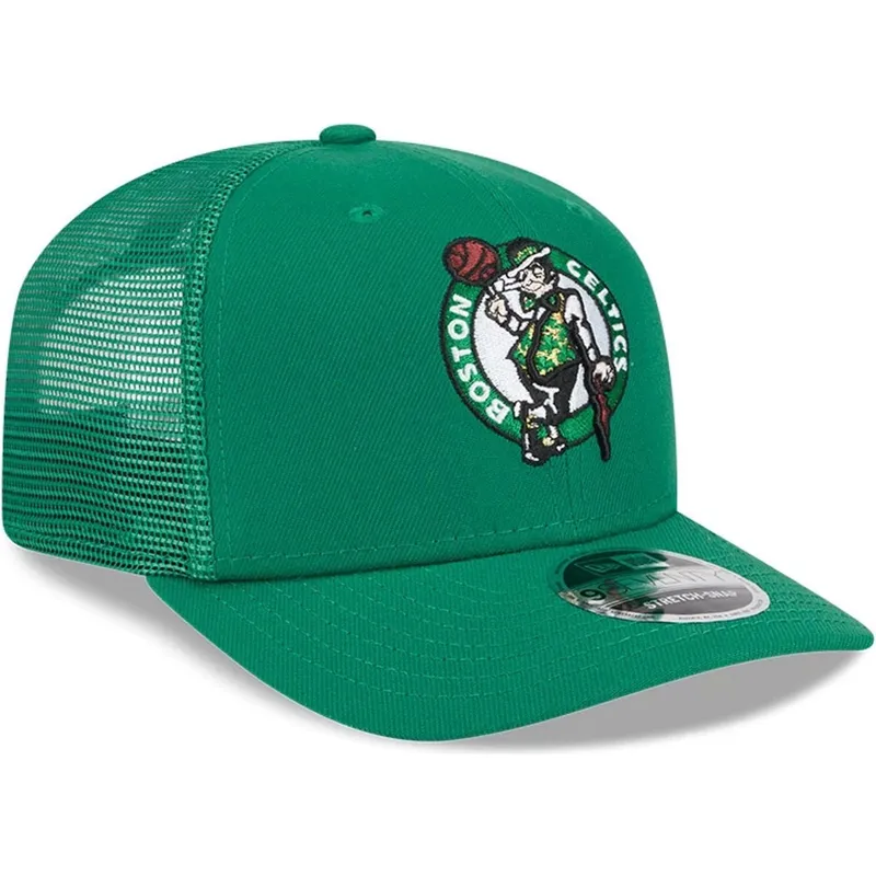 cappellino-trucker-verde-9seventy-stretch-snap-evergreen-dei-boston-celtics-nba-di-new-era