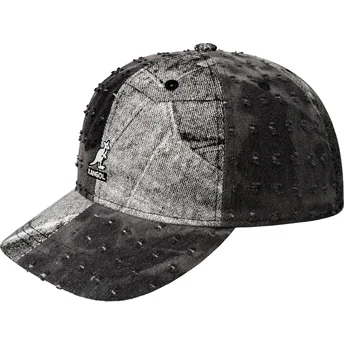 Gorra curva negra ajustable Denim Mashup Black Trompe L'Oeil de Kangol