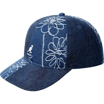 Șepci curbată bleumarin reglabilă Denim Mashup Medium Blue Floral de Kangol
