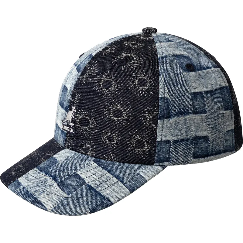 cappellino-curvo-blu-regolabile-denim-mashup-blue-picnic-di-kangol