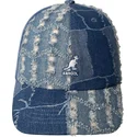 blaue-verstellbare-curved-cap-denim-mashup-medium-blue-von-kangol