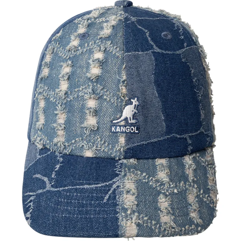 blaue-verstellbare-curved-cap-denim-mashup-medium-blue-von-kangol