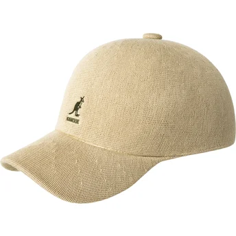 Kangol Curved Brim Bamboo Adj Spacecap Beige Adjustable Cap