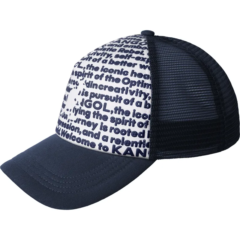 kangol-fine-print-navy-blue-trucker-hat