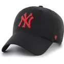 schwarze-verstellbare-curved-cap-clean-up-eight-bit-hero-der-new-york-yankees-mlb-von-47-brand