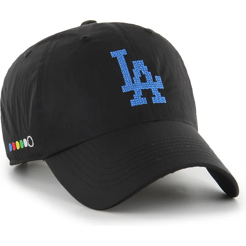 casquette-courbee-noire-ajustable-clean-up-eight-bit-hero-los-angeles-dodgers-mlb-47-brand