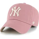 cappellino-curvo-rosa-regolabile-clean-up-ballpark-dei-new-york-yankees-mlb-di-47-brand