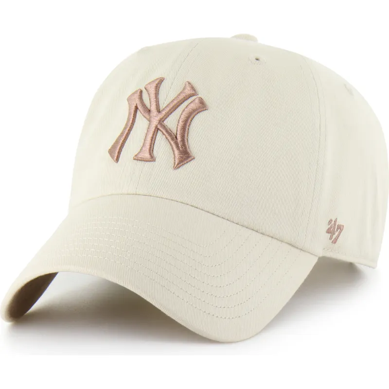 gorra-curva-beige-ajustable-clean-up-ballpark-mojave-de-new-york-yankees-mlb-de-47-brand