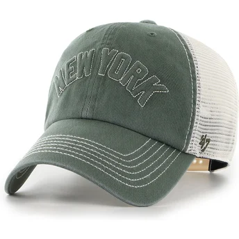 Cap curbată green snapback Clean Up Trailer Script Mesh de New York Yankees MLB de 47 Brand