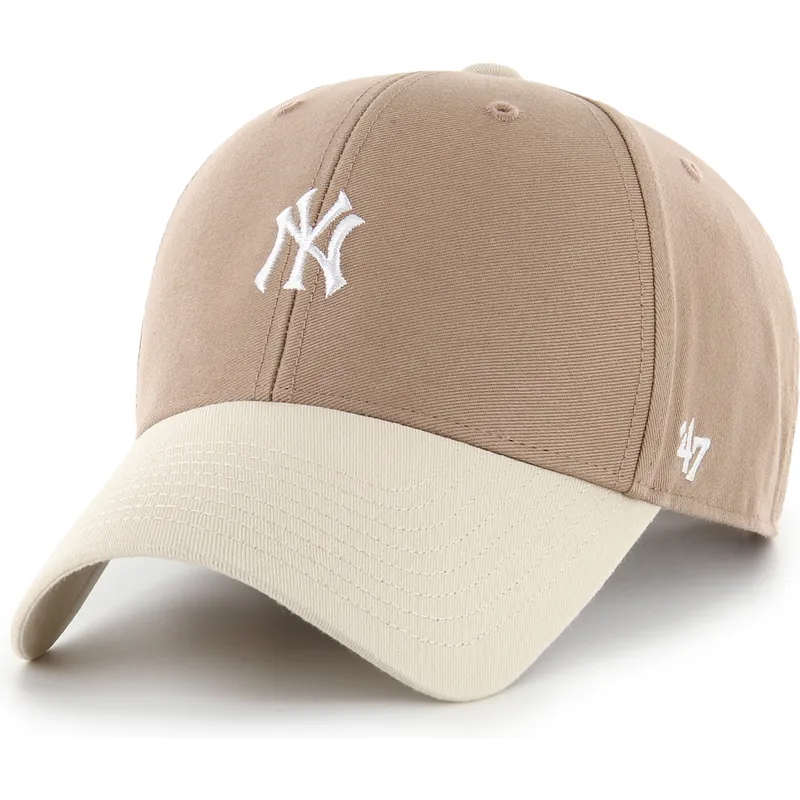 gorra-curva-marron-ajustable-mvp-base-runner-two-tone-legend-de-new-york-yankees-mlb-de-47-brand
