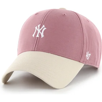 Różowa regulowana czapka z zakrzywionym daszkiem MVP Base Runner Two Tone Legend New York Yankees MLB od 47 Brand