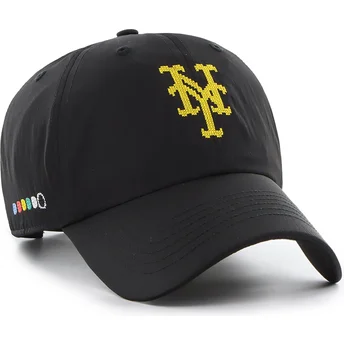 Cappellino curvo nero regolabile Clean Up Eight Bit Hero dei New York Mets MLB di 47 Brand
