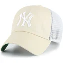 casquette-trucker-beige-clean-up-trawler-new-york-yankees-mlb-47-brand