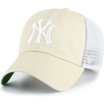 Casquette trucker beige Clean Up Trawler New York Yankees MLB 47 Brand