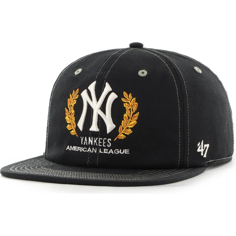 casquette-plate-noire-snapback-captain-rl-keepsake-new-york-yankees-mlb-47-brand