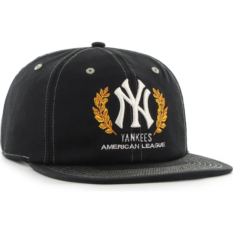 casquette-plate-noire-snapback-captain-rl-keepsake-new-york-yankees-mlb-47-brand