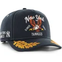 marineblaue-gebogene-snapback-kappe-hitch-keepsake-der-new-york-yankees-mlb-von-47-brand