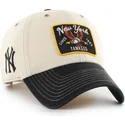 czapka-z-zakrzywionym-daszkiem-bezowo-czarna-regulowana-clean-up-keepsake-new-york-yankees-mlb-od-47-brand