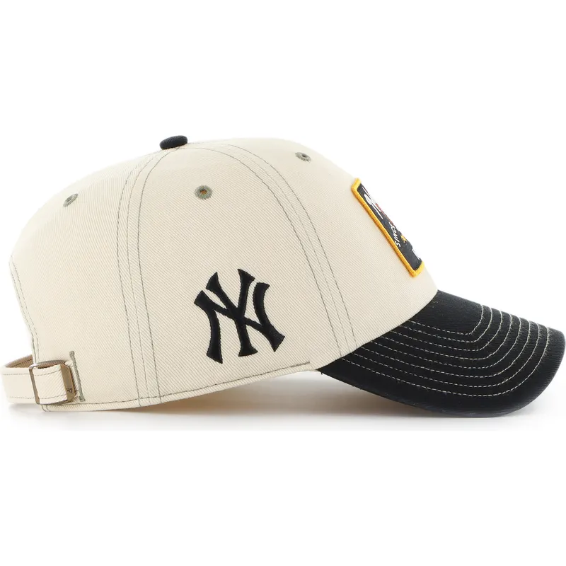 cappellino-curvo-beige-e-nero-regolabile-clean-up-keepsake-dei-new-york-yankees-mlb-di-47-brand
